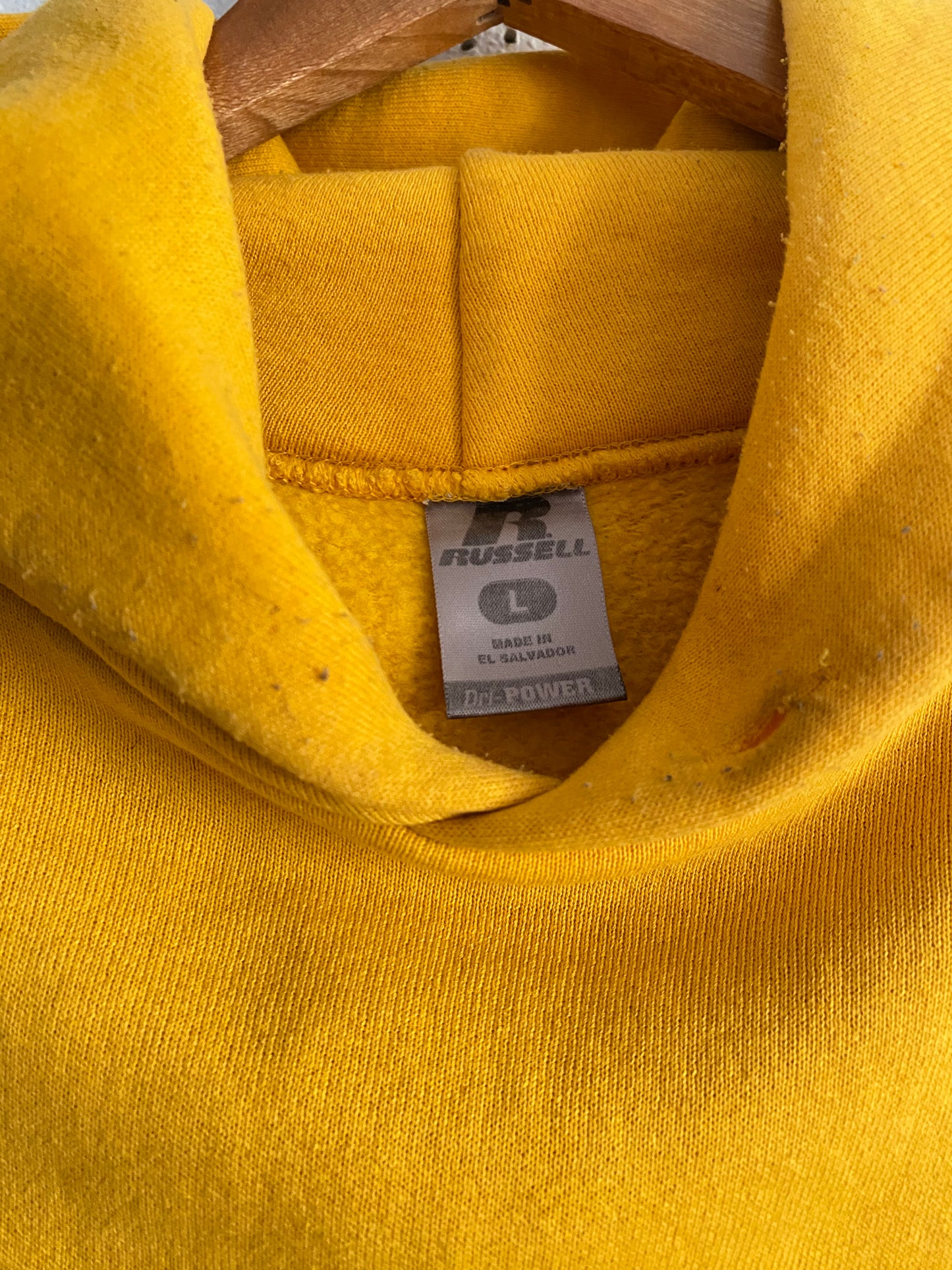 Y2K Faded Yellow Russell hoodie