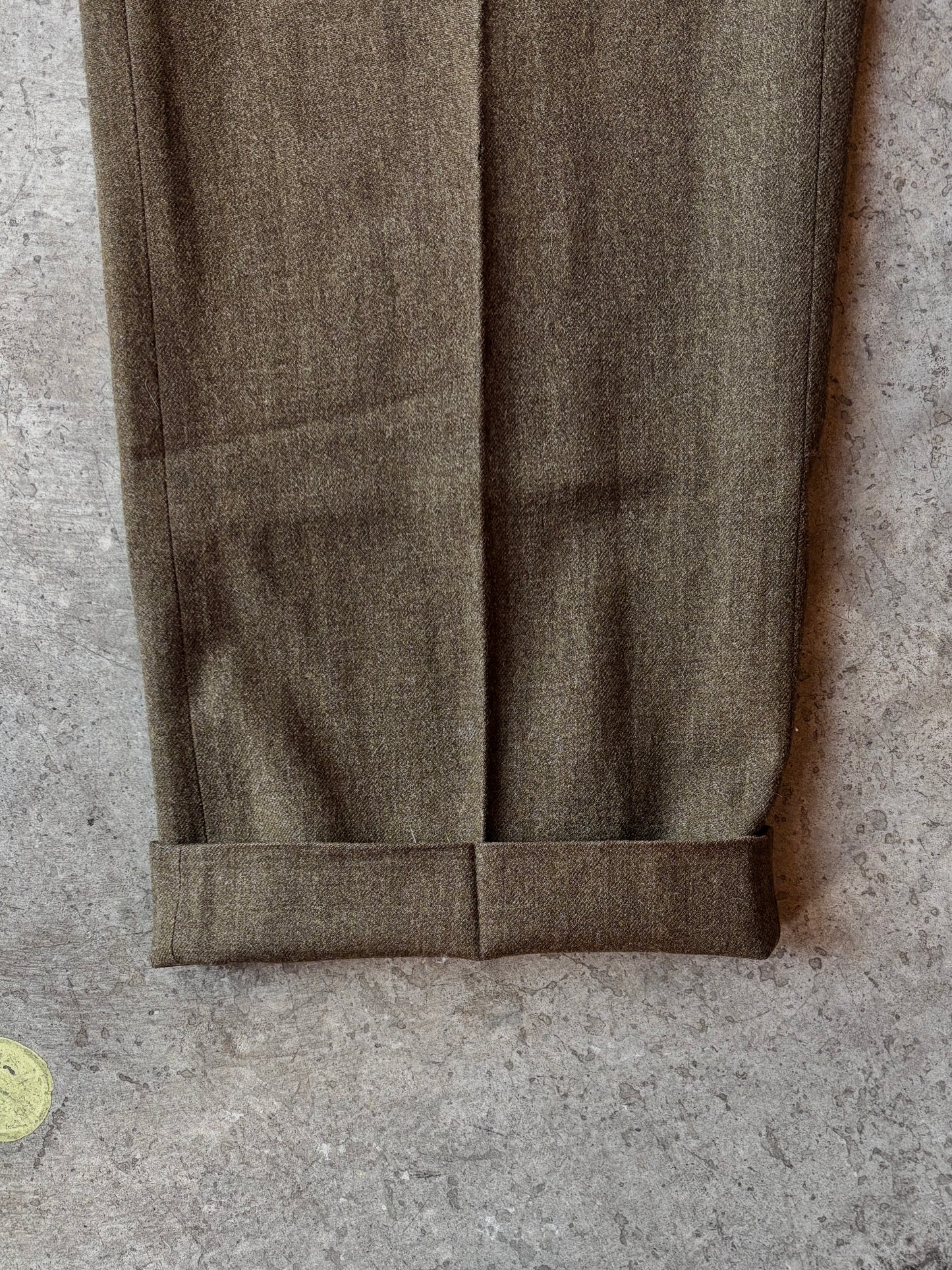 1950s Green Military Wool Trousers