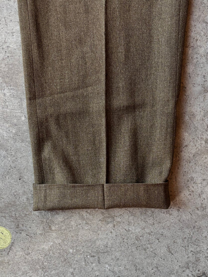 1950s Green Military Wool Trousers