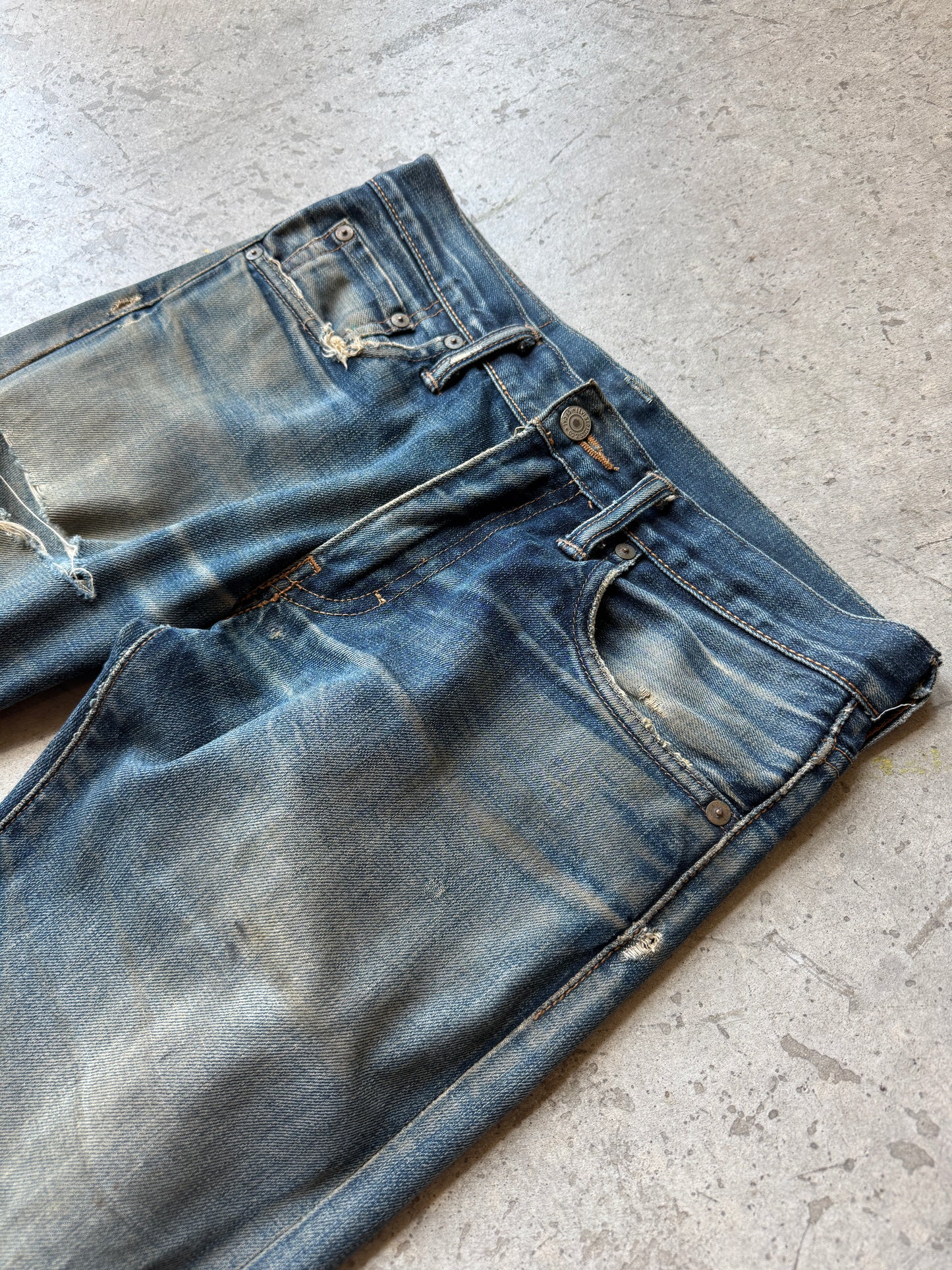 Distressed Selvedge 511 Levis