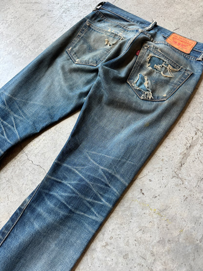 Distressed Selvedge 511 Levis